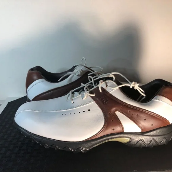 FootJoy Contour Series Mens Sz 11.5 Saddle  Soft Spikes Golf Shoes - Picture 16 of 16